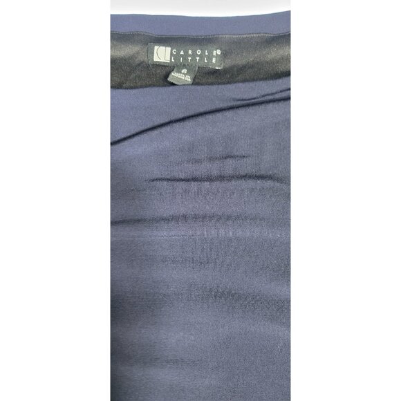 Carole Little Mini Dress Sz 6 Navy Blue Short Sleeve - Picture 6 of 10
